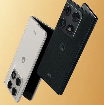 Smartphone plegable premium Motorola Razr Fold con diseño tipo libro, enfocado en productividad, multitarea y estrategia de alto valor en el mercado móvil